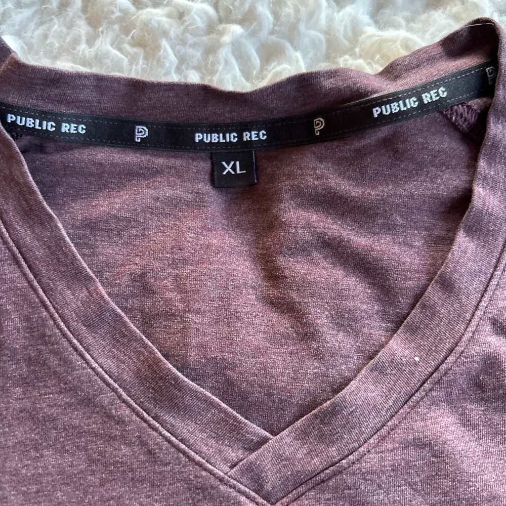 Public Rec Men's V-Neck Short Sleeve Tee — Mauve Heather